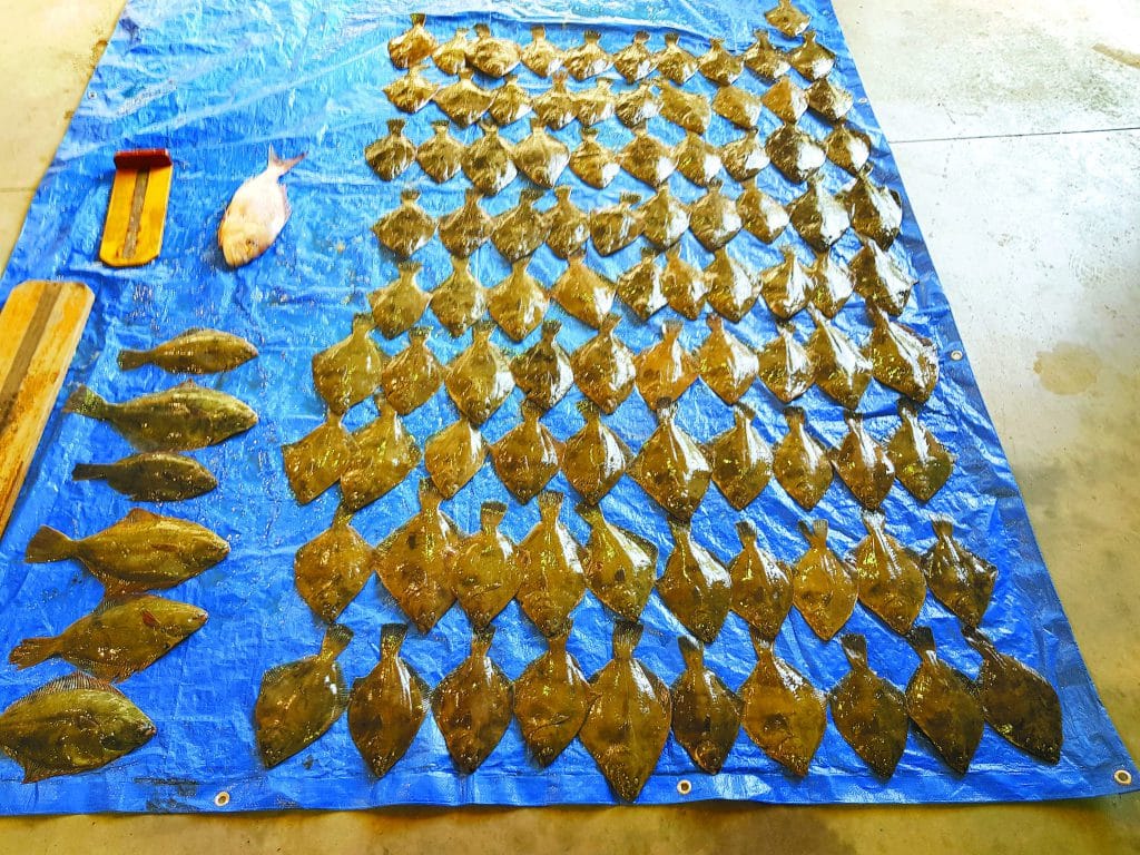 The man was caught with 997 flounder