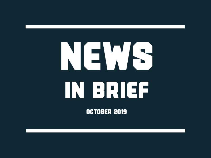 News in brief October 2019